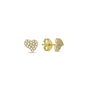 Heliophilia Silver Pendientes de Plata 925 Dorados con Circón